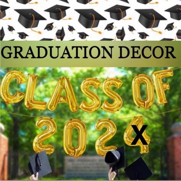 FOIL BALLOON Gold colored “CLASS OFF” (2024) included size 16” NEW in package - Picture 6 of 7